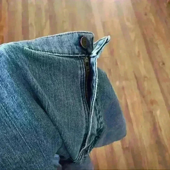 Lee relaxed straight Leg at the waist denim women's jeans size 14 petite - Picture 5 of 9